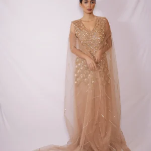 Beige Evening Dress