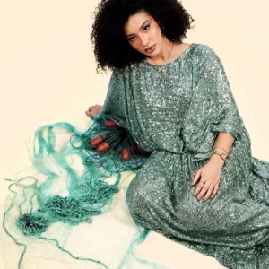 Green Shimmer Dress