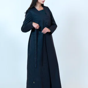 The Black Noir- Pinstripe Wrap Blazer