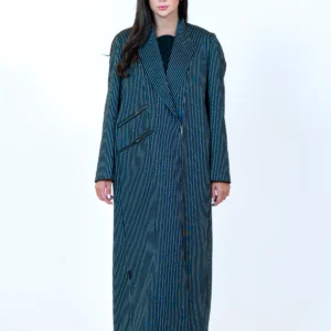 The Executive Charcoal Black Pinstripe  Blazer