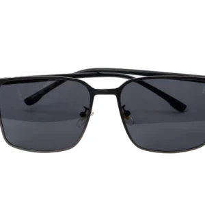 Dark Grey Metal Rectangle Frame Sunglasses