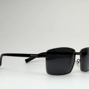 Dark Grey Metal Rectangle Frame Sunglasses