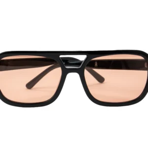 Black with orange lens Sunglasses