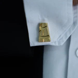 A'  Gold Cufflinks