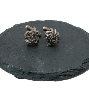 Desert Rose Silver Cufflinks