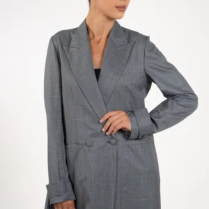 Slate Checked Grey Blazer