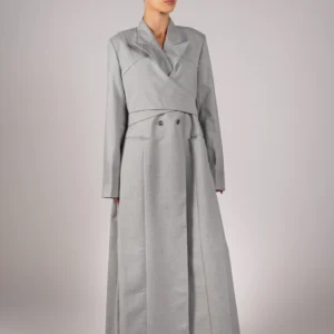 Grey Wrap Style Blazer