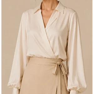 Wrap Blouse w Wrap Maxi Skirt